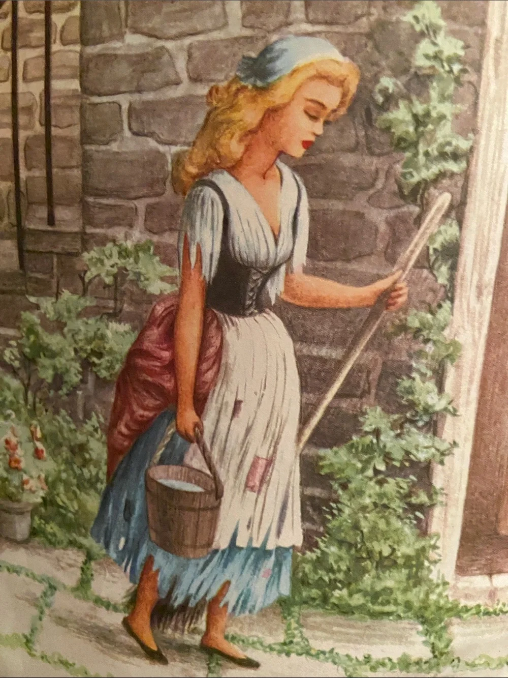Cinderella Classic Fairy Tale Tales kid’s book Vintage 50s 1950s illustrations